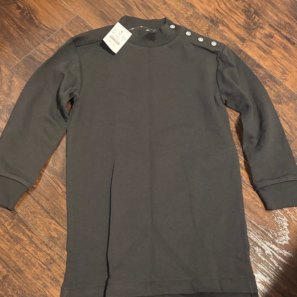 Crewcuts Charcoal Long Sleeve Toddler Dress Size 5- NEW